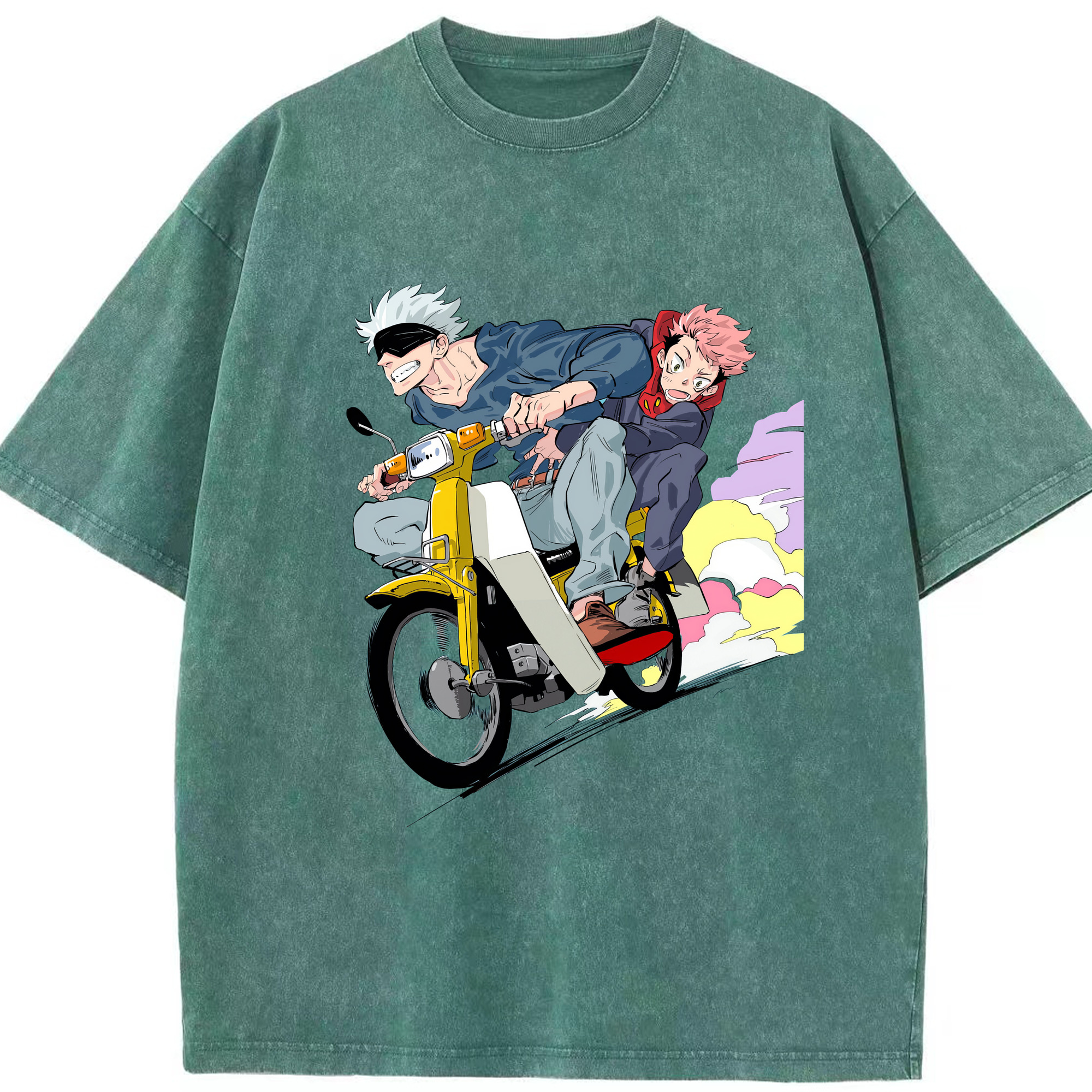 （画像用） 呪術廻戦 Jujutsu Kaisen 綿100% ヴィンテージ風 半袖Tシャツ（フロントプリント）